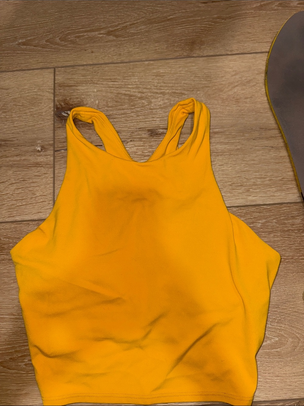 Athleta Golden Yellow Racerback Crop Tank